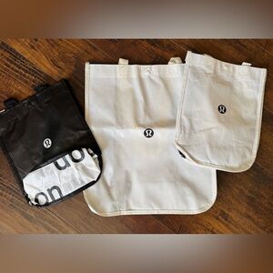 lululemon athletica Black and White Tote Set